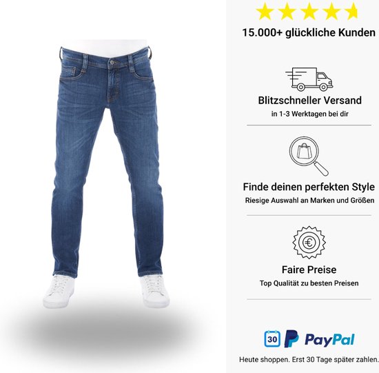 Mustang Jeans pour hommes Oregon tapered Blauw 38W / 36L