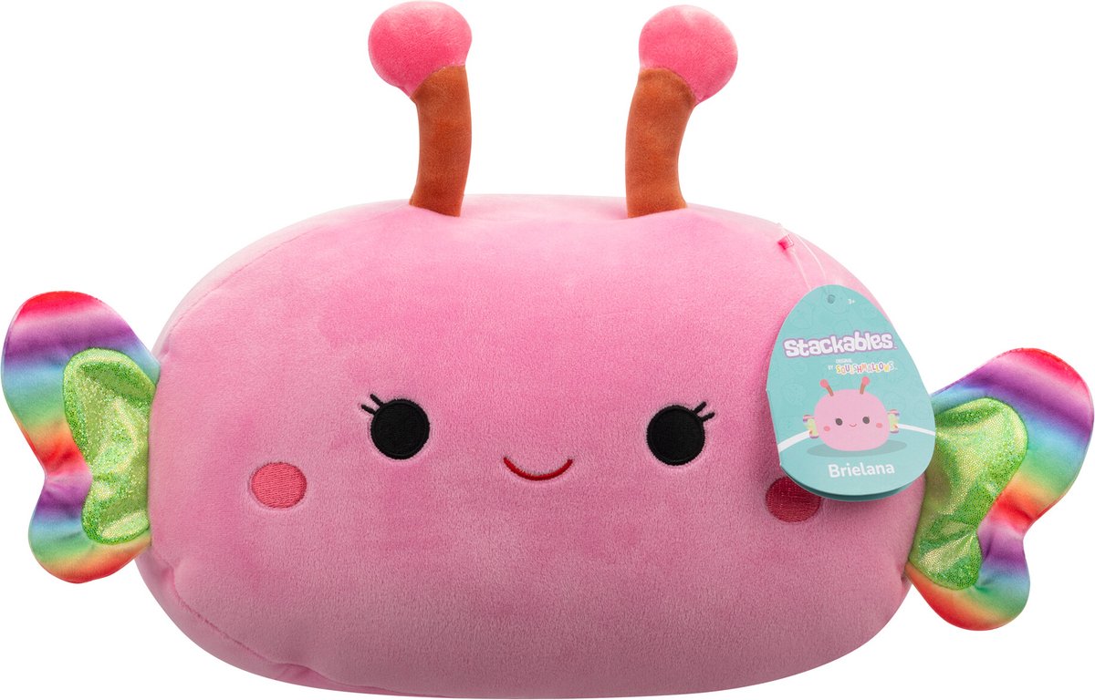 Squishmallows Stackables - Brielana - Pink Butterfly W/Gradient Wings 30cm pluche