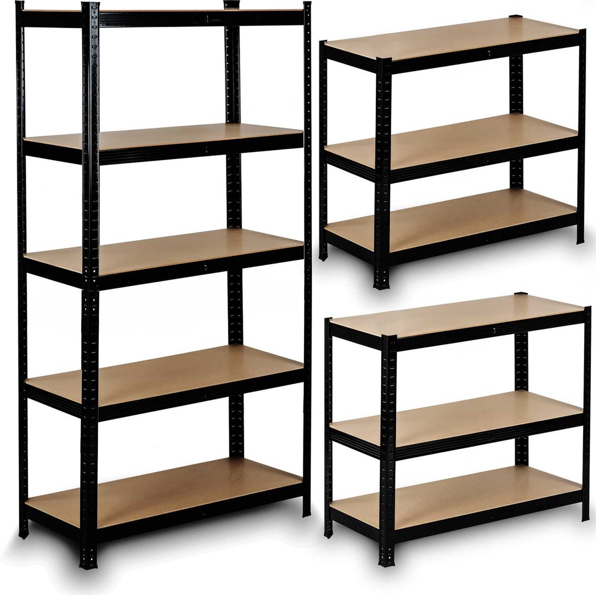 Metalen opbergrek 150 x 75 x 30 cm Humberg HR-811 zwart
