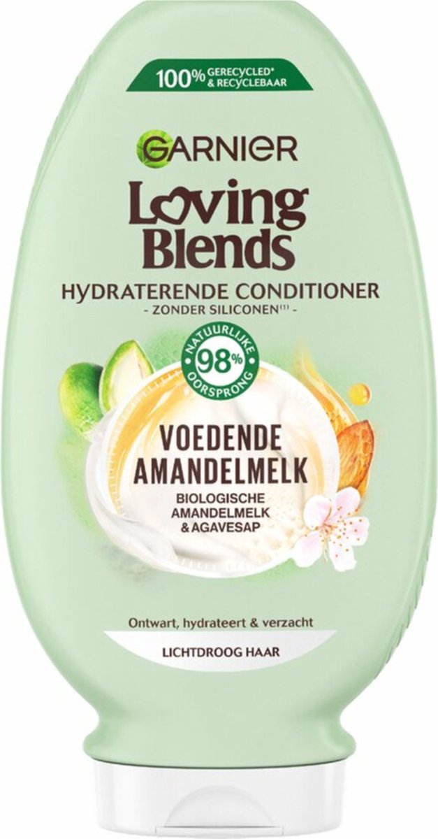 Garnier Loving Blends Voedende Amandelmelk Conditioner - 3 x 250 ml - Voordeelverpakking