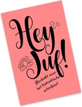 Invulkaart Juf IVK004 (20 stuks) - Bedankt kaartjes - Bedankt juf - bedankt voor alles - Bedankkaartjes - Bedankje voor juffrouw - Cadeau voor de Juf - juf - Juffendag