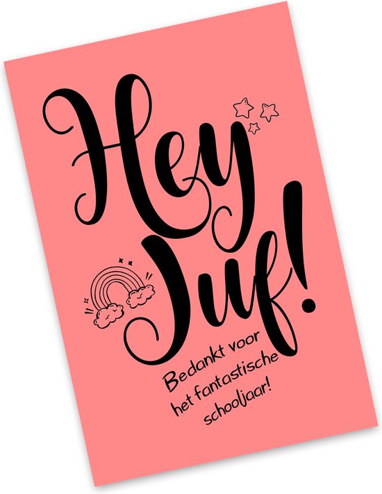 Invulkaart Juf IVK004 (20 stuks) - Bedankt kaartjes - Bedankt juf - bedankt voor alles - Bedankkaartjes - Bedankje voor juffrouw - Cadeau voor de Juf - juf - Juffendag