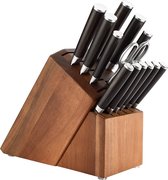 Bol.com Xinzuo B1H Series – Messenset 15-delig - Professioneel - Gehamerd Damascus staal (67 laag met kern van 10Cr15CoMoV) - Vl... aanbieding