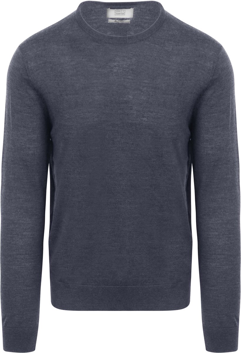 King Essentials The John Pullover Merino Antraciet - Maat M - Heren - Pullovers