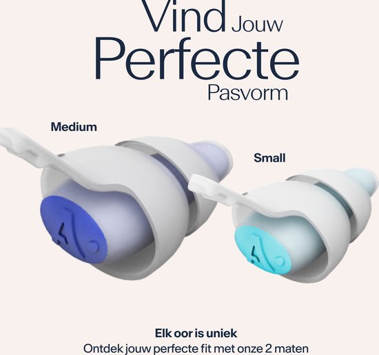 Alpine SleepDeep Multisize- Bouchons pour dormir - Confortable et haute atténuation - Moyen & Petit 27dB - 2 paires