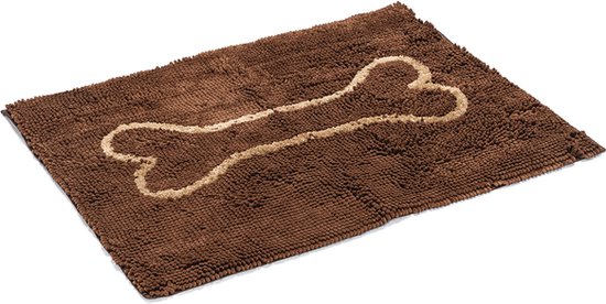 Dirty Dog Droogloopmat - Hond - Bruin - 90x66 cm