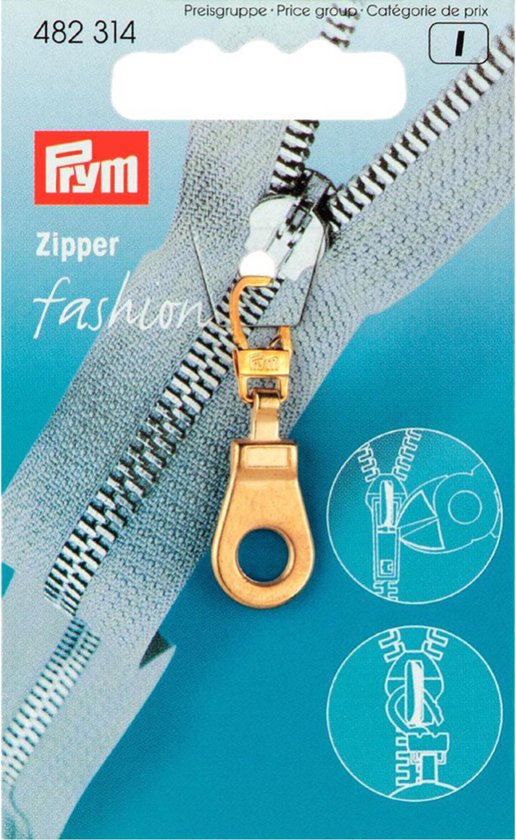 Foto: Prym fashion zippers ritsenschuiver ring goudkleurig