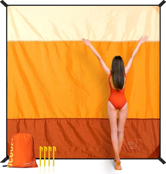 OCOOPA Stranddecke sandfrei, Extra groß, Picknickdeck wasserdicht weiches und strapazierfähiges Meterial, leicht und tragbar, perfekt für Reisen, Camping, Strandurlaub