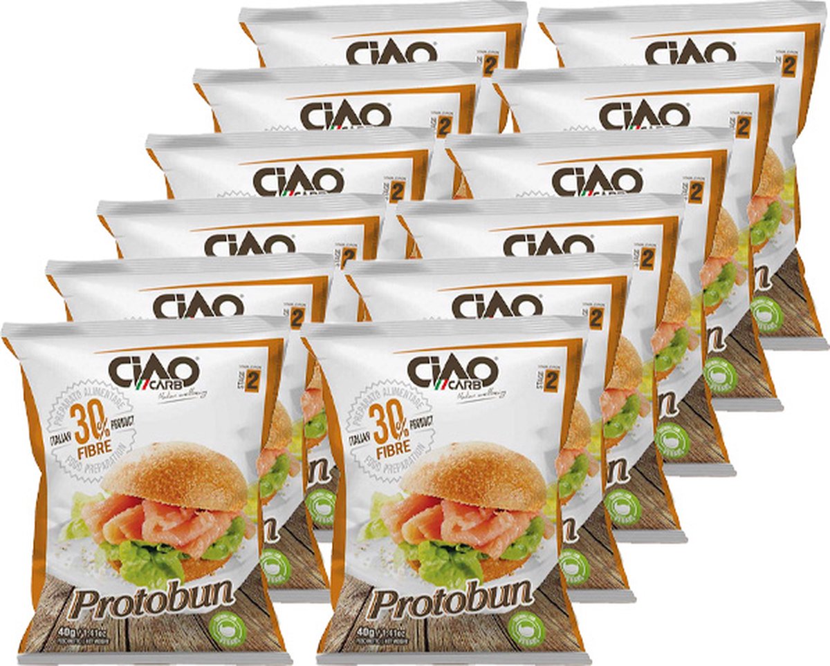 CiaoCarb | Protobun Naturel | Stage 2 | 12 stuks | 12 x 50 gram