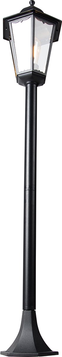 QAZQA havana - Klassieke Dimbare LED Smart Lantaarn incl. wifi met Dimmer - 1 lichts - H 120 cm - Zwart - Buitenverlichting