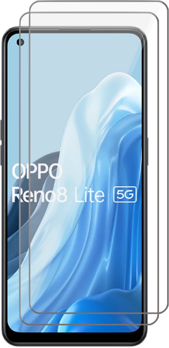 Screenprotector geschikt voor Oppo Reno 8 Lite - 2x Glas Screen Protector