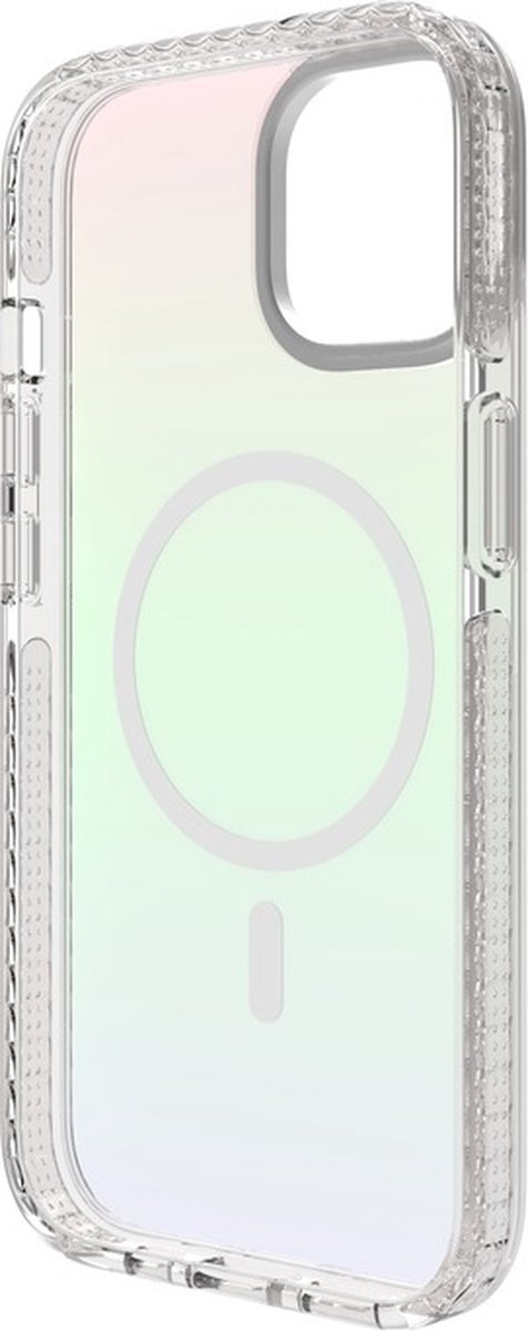 SoSeven, Hoesje Geschikt voor Apple iPhone 15 MagSafe iriserende regenboog, Veelkleurig