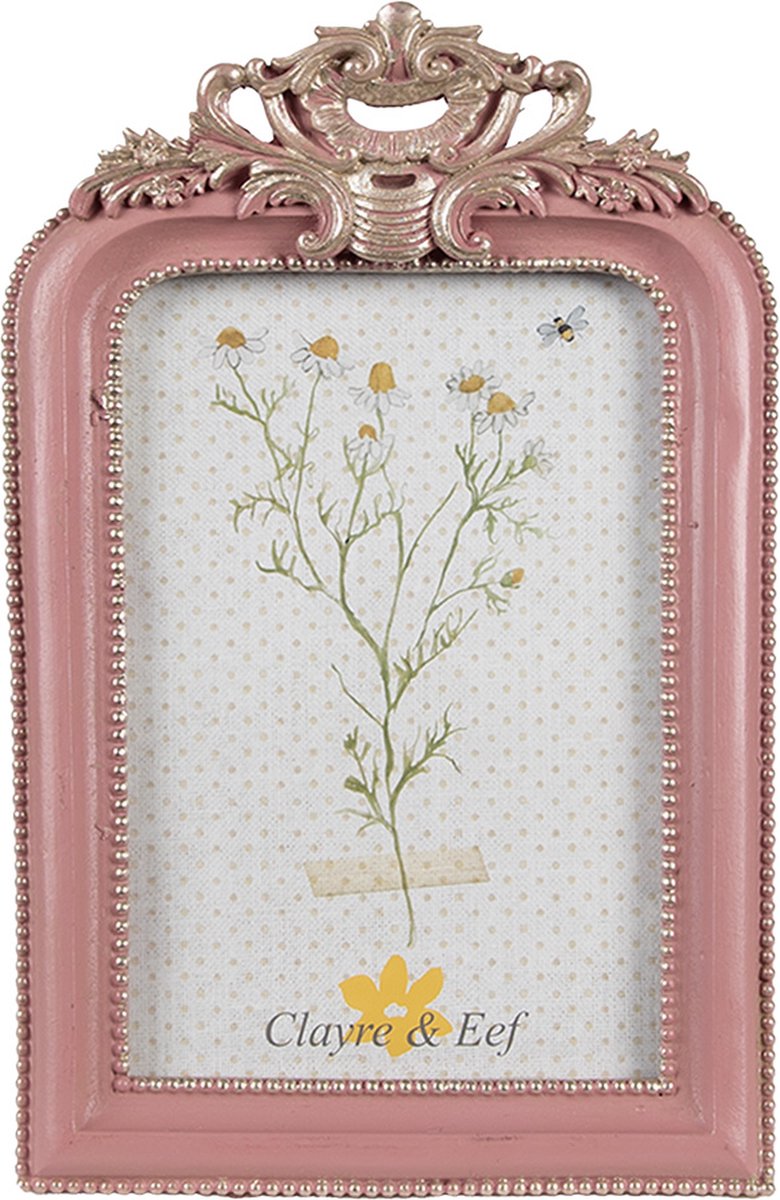 Clayre & Eef Fotolijst 13x18 cm Roze Polyresin