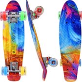 Suotu Skateboard - Skateboard Jongens – Wielen met LED-verlichting - Tot 50 kg - Skateboard Meisjes – Skateboard Volwassenen - Rainbow