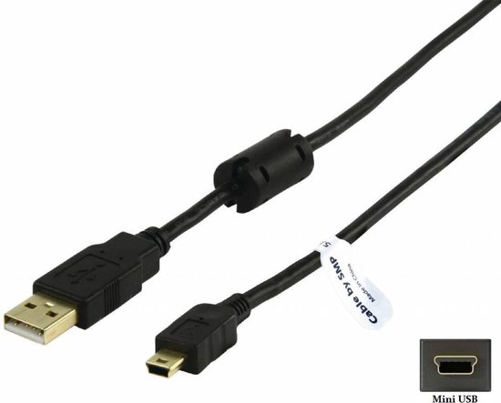 Câble Mini -USB OneOne de 1,8 m. Câble de chargement robuste. Cordon du câble de chargement. Compatible également avec la manette sans fil Sony DS 3, la manette Move Motion , la manette sans fil PS3 SIXAXIS.
