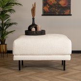 Bronx71® hocker scandinave Denver bouclé blanc