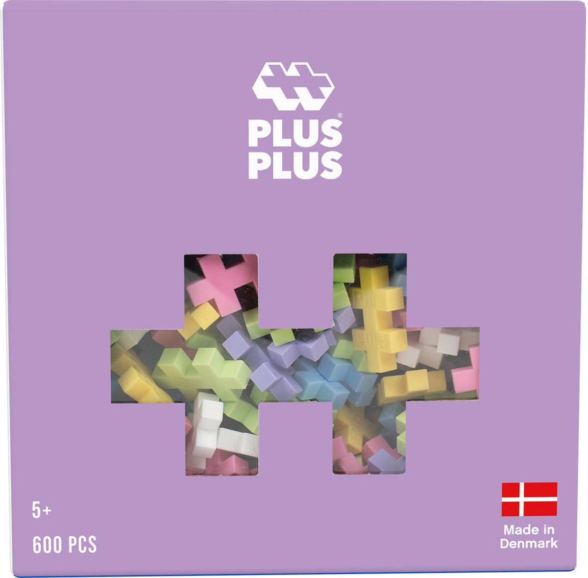Plus-Plus Basic Pastel Paars 600 delige bouwset - 3312 - Bouwspeelgoed - Constructiespeelgoed - Set met bouwstenen - Vanaf 5 jaar — afbeelding 18
