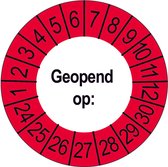 50 stickers Geopend op: Rond 35 mm Strips van 5 stuks
