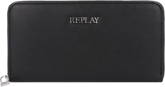 REPLAY Porte-monnaie Zip Around Wallet Black Noir