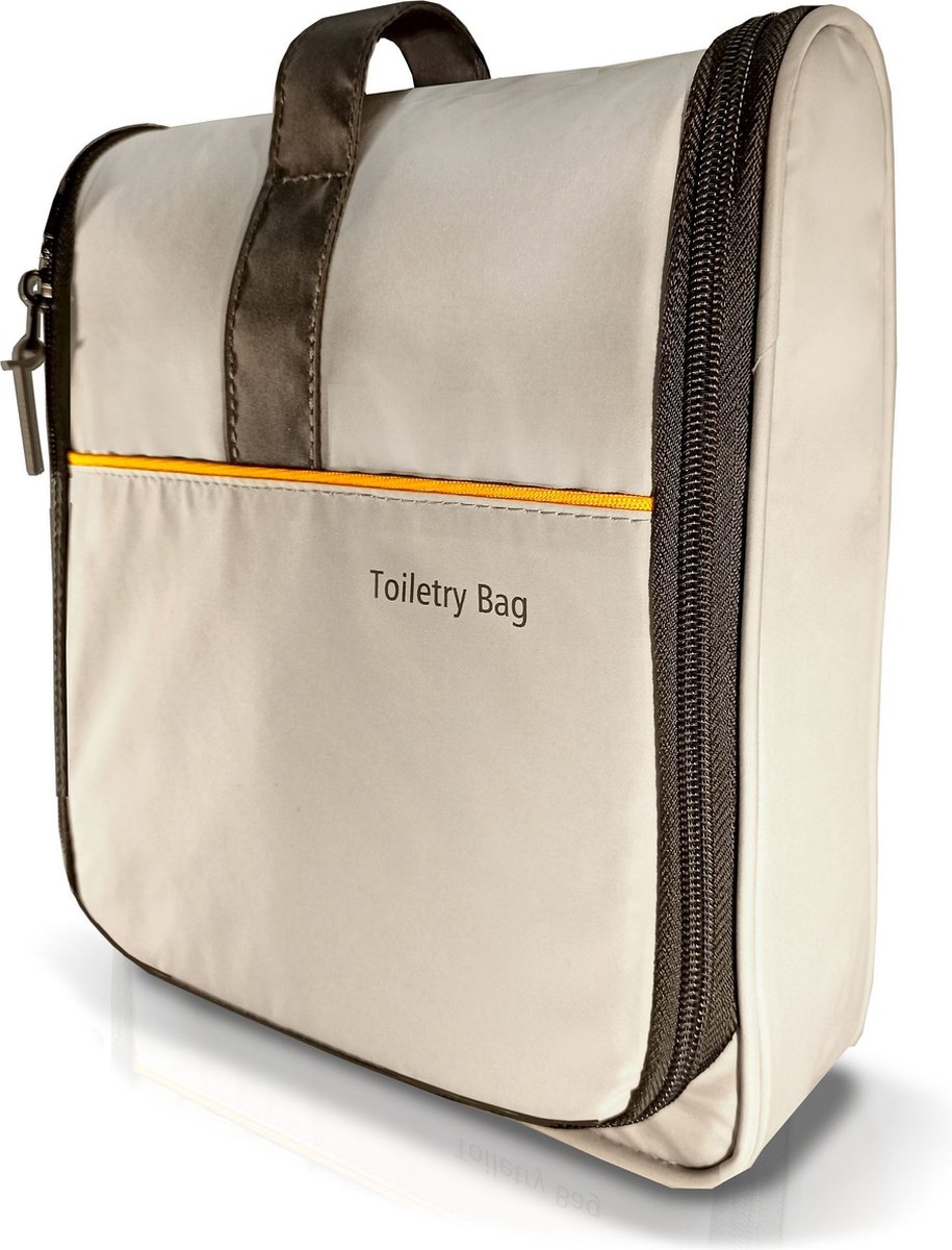 Rollink Accessoires Toilettas 24 cm - 4 L - Ritssluiting - grey yellow
