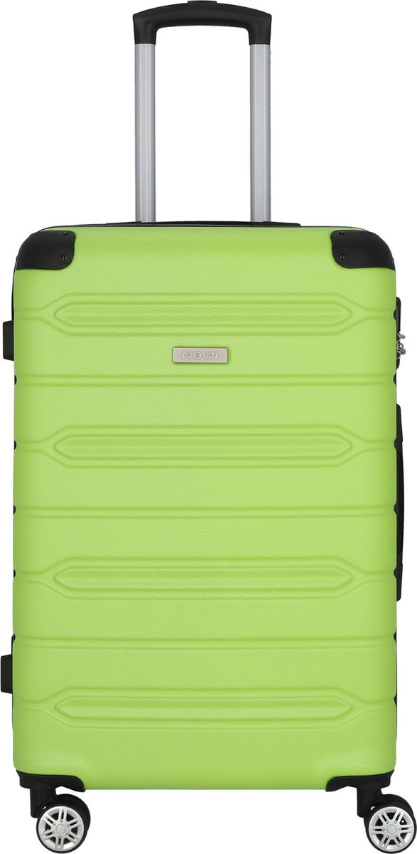 NOWI Rhodos 4 wielen Trolley 68 cm - Harde bagage - Combinatieslot - sz-lime