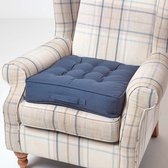 Beauitssu Set De 4 Coussins De Sol Coussin D'assise 40x40 Cm - Coussin Matelas épais 8cm - 100% Coton Coussin De Chaise Intérieur & Extérieur Poignée De Transport Coussin D'assise Anthracite
