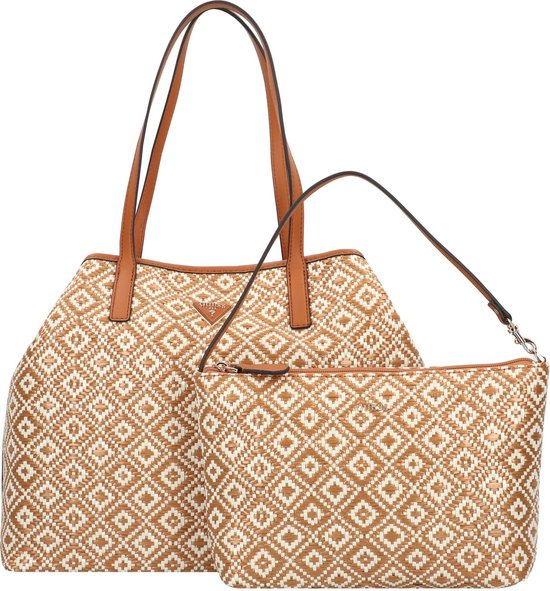 Guess Vikky II Large Tote Dames Shopper - Cognac - One Size