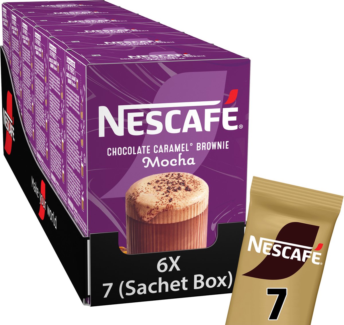 Nescafé GOLD Chocolat Caramel Brownie Moka boîtes de sachets