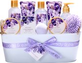 Body & Earth - Lavendel Sensation - XL Wellness Verwenpakket in Cadeaumand - Geschenkset Vrouwen - Giftset bath rituals - Verjaardag Cadeau Vrouw, Moeder, Mama, Zus, Vriendin, Oma, Juf - Cadeaupakket voor haar - Moederdag Cadeautje voor Mama