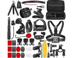 50-in-1 actiecamera-accessoireset geschikt voor GoPro Hero 12 11 10 9 DJI OSMO 4 3 2 Insta360 X3 X2 GO 3 SJCAM DBPOWER AKASO VicTsing Apeman WiMiUS QUMOX Lightdow Campark Sony Sports DV - compatibel met vele merken gopro dog