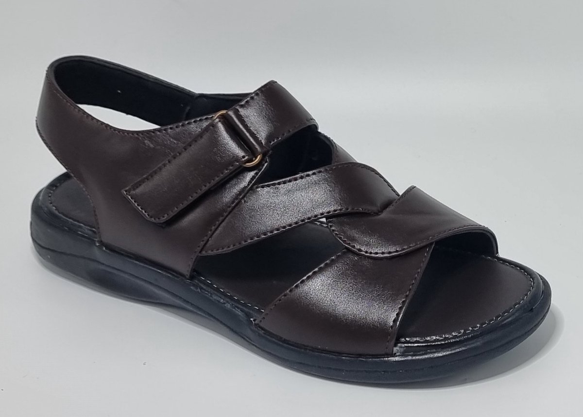 Millat - Sandalen Heren - Lichtgewicht Heren Sandalen - Cadeau voor Hem - Zacht Voetbed - Klittenband Sluiting - Bruin - Maat 41