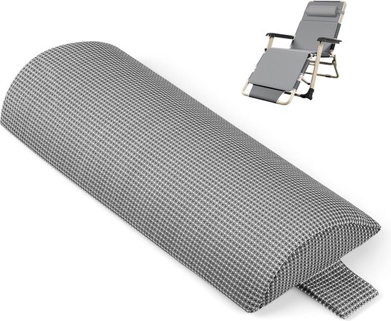 PillowPrim Ligkussen, stoelkussen, tuinstoelkussen, voor tuinstoel, stoel, kussen voor zonnebed, voor buiten, 50 x 160 cm, zwart