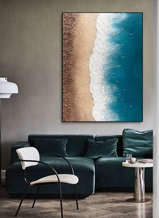 Fine Asianliving Olieverf Schilderij 100% Handgeschilderd 3D met - Fine