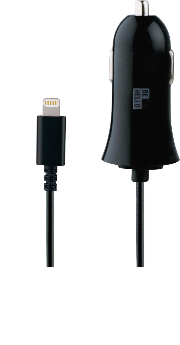 BeHello Car Charger Wired Lightning 1.2m 1A Black