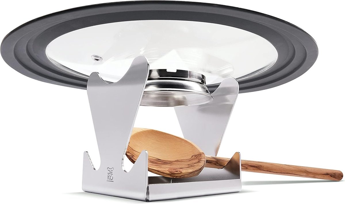 Kitchen Aid Dekselhouder Kooklepelsteun De professionele allrounder voor elke keuken gemaakt van hoogwaardig roestvrij staal Kookboekhouder Lepelsteun
