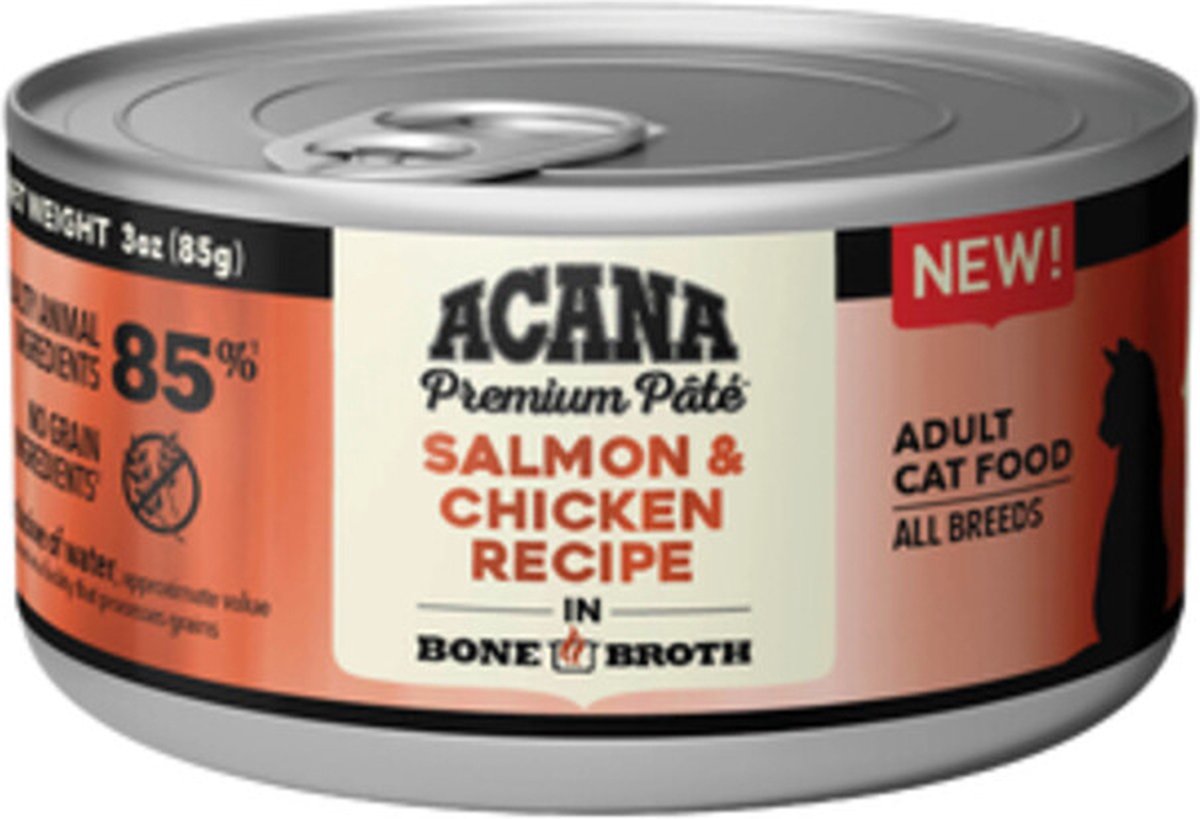 Acana Premium Paté zalm met kip natvoer kat (85 g) 2 trays (48 x 85 g)