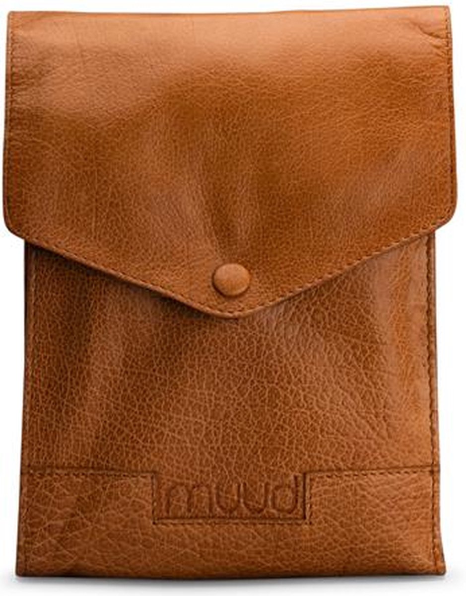 Muud Betina XL Luxe handgemaakte lederen etui voor rondbreinaalden Whisky