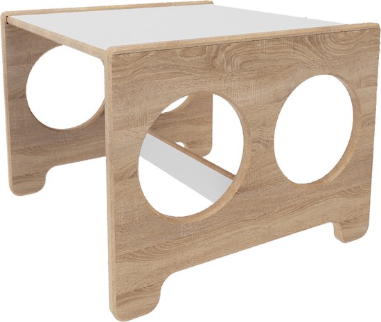 Zeo Wood - Table enfant et 2 Sièges - Table de jeu - Bureau enfant - Table enfant avec 2 Sièges - Table enfant Montessori - Table enfant et 2 Sièges