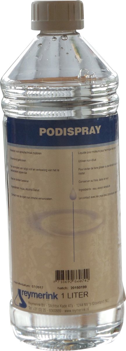 Reymerink - Podispray 1000ml | Desinfectie voor PMU, Tattoo, Beauty, Styliste, Kapper Studio & Laser Salon Huisarts Tandarts Praktijk | Laserkliniek | Desinfectiemiddel | Desinfectiespray | Pure Alcohol | Tatoeage Praktijk Schoonmaak