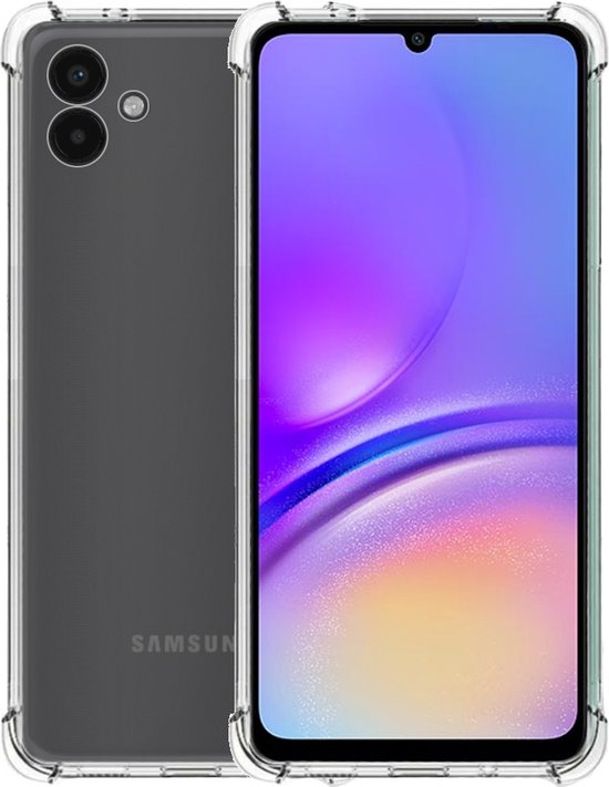 Telefoonhoesje Geschikt voor Samsung Galaxy A05 transparant - Shockproof TPU siliconen Hoesje met Stootrand - Smartphonica geschikt voor Samsung Galaxy A05