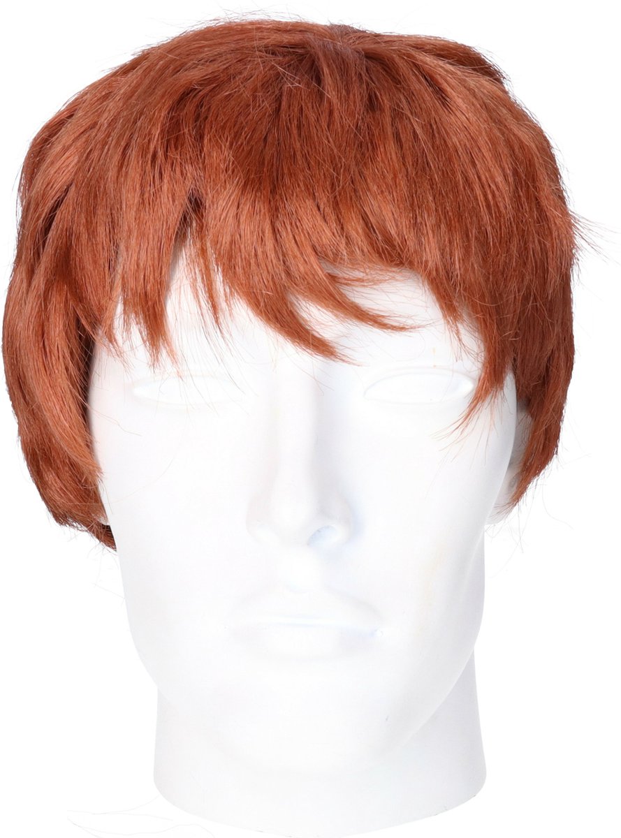 Rubies Verkleedpruik voor heren - rood - Seventies / popster / sixties / surfboy - Carnaval - kort haar
