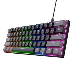Trust GXT 867 Acira - Gaming Toetsenbord - Mechanisch met Outemu Red Switches - 60% - RGB - Bedraad - AZERTY BE - Zwart