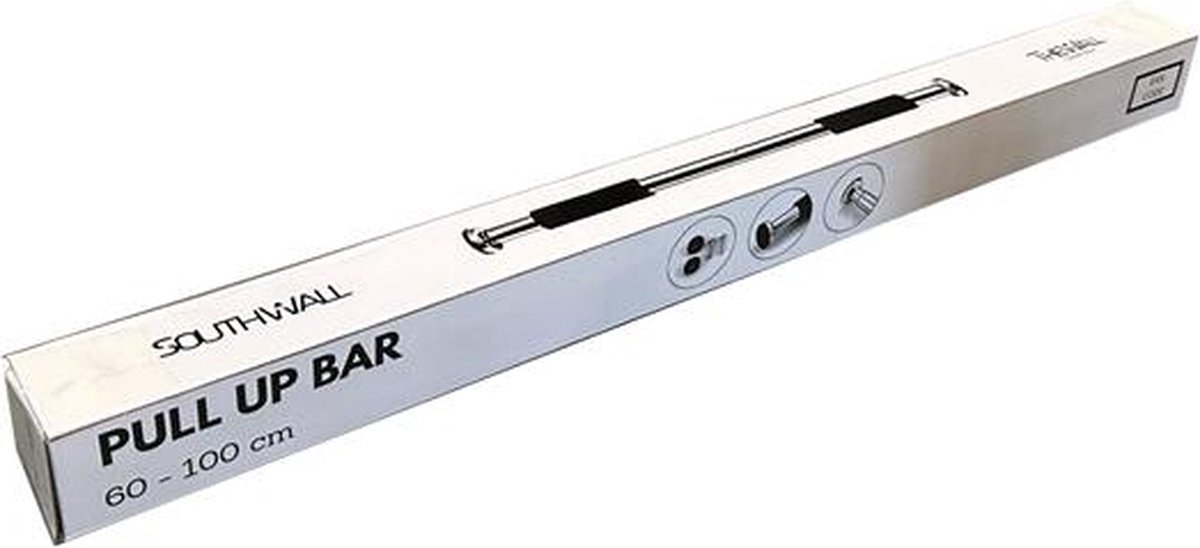 SOUTHWALL Pull Up Bar – Verstelbare Optrekstang Deurpost – 60 tot 100 cm Verstelbaar – Chin Up Bar – Krachttraining – Home Gym – Pull Up Station voor Thuis Sporten – Buikspiertrainers – 150kg Draagkracht – Zilver/Zwart thumbnail 6