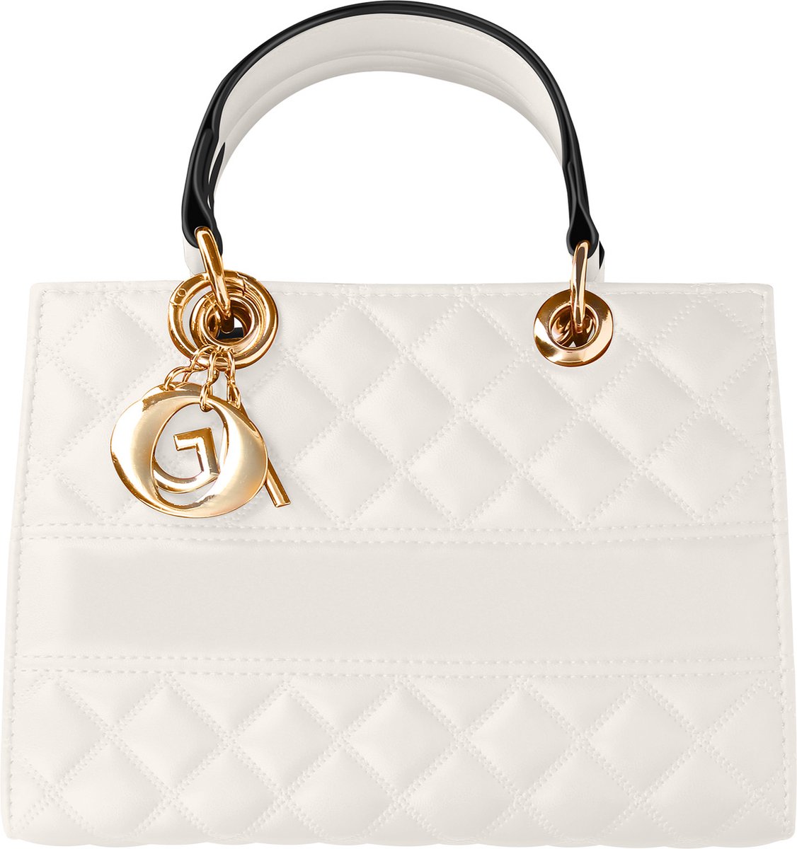Alta Moda, Handtas De Matelassé Glanzend, Wit