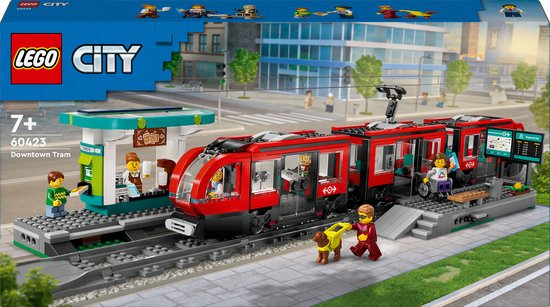 Foto: Lego city stadstram en station 60423