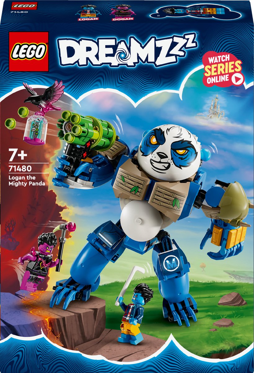 LEGO® DREAMZzz™ Logan de machtige panda speelgoed met minifiguren, herbouwbare dierenspeelset voor jongens en meisjes, cadeau voor kinderen vanaf 7 jaar 71480 — cadeau in Spellen & Speelgoed - foto 7