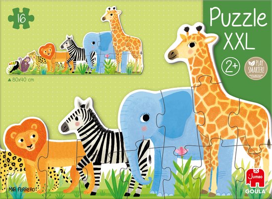 Jumbo - Goula - Vormenpuzzel XXL Jungle - 16 stukjes