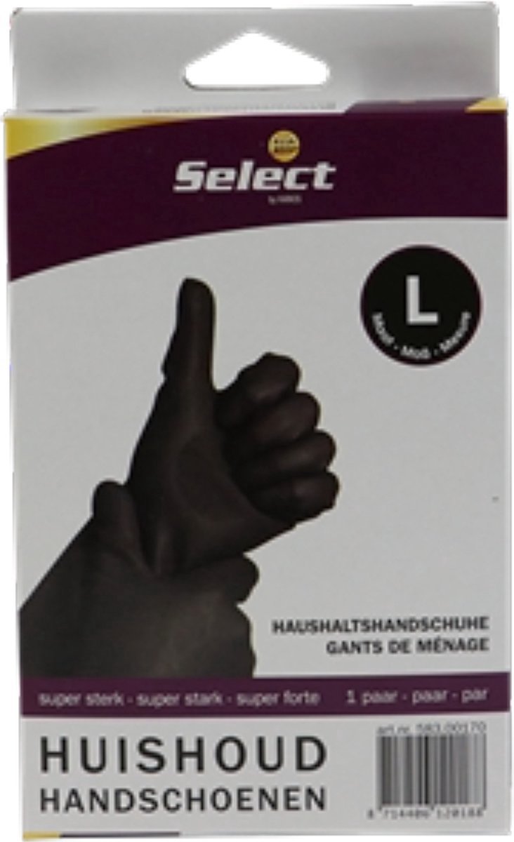 Goedkoopste Select huishoudhandschoen, rood sterk, L, 1pr