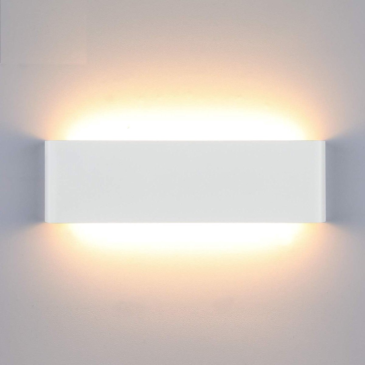 Moderne 16W LED wandlamp wit met up-and-down licht IP44 voor slaapkamer gang woonkamer trap - warm wit