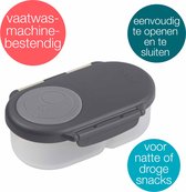 b.box Bento Snackbox im 2er-Pack, Auslaufsicherer Lebensmittelbehälter mit zwei Fächern und Deckel, Ideal für kinder, Kinder-Lunch & Snacks